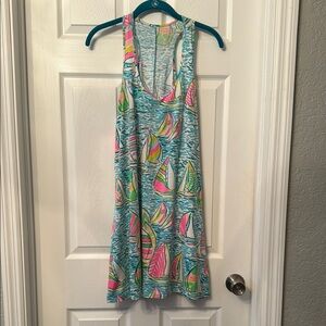 Lilly Pulitzer Melle Trapeze Tank Dress Pop up Gotta Regatta Small